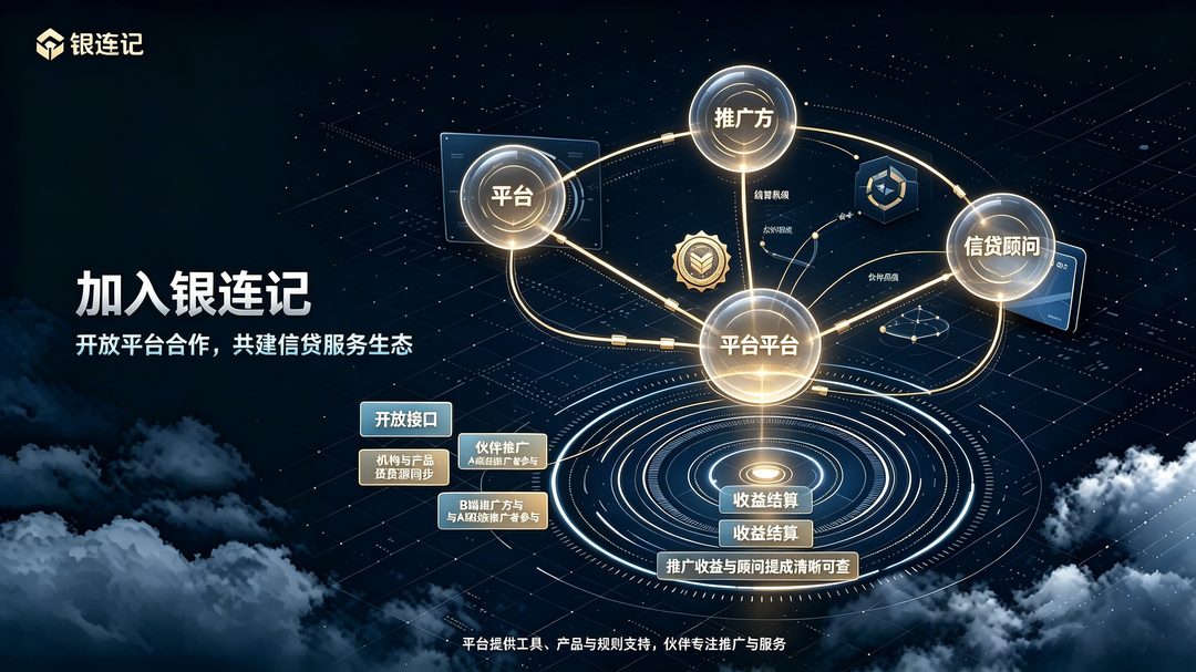 加入银连记 · 开放平台合作，共建信贷服务生态
